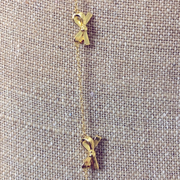 NWT Kate Spade Skinny Mini Bow Scatter Necklace - Picture 4 of 4